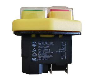 KEDU KJD17B Interruptor Electromagnético Industrial de 4 Polos, Herramientas Eléctricas ON-AUS, Interruptor de Pulsador Interruptor para Sierra, Amoladora, Máquina Herramientas Equipo 250 V 220-240 V