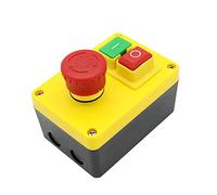 KEDU KJD17D-2 Caja de Interruptores Mediante Pulsación de Botón de Seguridad Magnética Industrial Interruptor de Parada de Emergencia en Apagado 220V 16A
