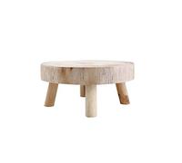 Keebgyy Taburete de Madera para Plantas, Soporte bajo para Plantas, Soporte Redondo para Macetas, Soporte para Plantas Múltiples, Soporte para Plantas de Jardín, Soporte Moderno para(Marrón cálido l)