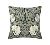 Keebik William Morris Pimpernel - Funda de almohada decorativa suave para decoración del hogar, sala de estar, cama, sofá, coche, 20 x 20 pulgadas