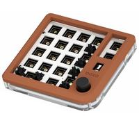 KEEBMONKEY Kit de mini teclado numérico de aluminio personalizable con perilla giratoria programable, intercambiable en caliente con pantalla OLED (caramelo)