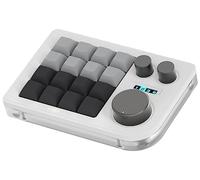 KEEBMONKEY Megalodon - Mini teclado programable con triple perilla macro de diseño, 16 teclas (blanco)