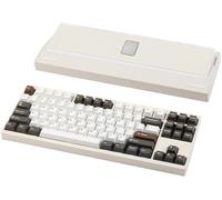 KEEBMONKEY WOBKEY Crush 80 Beta CNC de Aluminio de desmontaje rápido, Montaje de Bola de Triple Modo, conectividad para Juegos con Interruptor HMX Frost Jade e Interruptor BSUN Arctic (Blanco