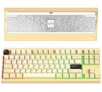KEEBMONKEY WOBKEY Crush80 Reboot - Teclado mecánico de Aluminio CNC de 5 Segundos de liberación rápida con conectividad de Triple Modo con acústica Superior(Pro Amarillo)