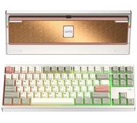 KEEBMONKEY WOBKEY Crush80 Reboot - Teclado mecánico de Aluminio CNC de 5 Segundos de liberación rápida con conectividad de Triple Modo con acústica Superior (Pro Oro Champán)