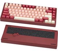 KEEBMONKEY WOBKEY Rainy 75 CNC Aluminio HMX/JWK/Cocoa Switches Teclado mecánico de conectividad de Triple Modo con acústica Superior(Pro Terciopelo Rojo)