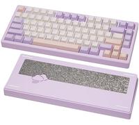 KEEBMONKEY WOBKEY Rainy 75 CNC Aluminio HMX/JWK/Cocoa Switches Teclado mecánico de conectividad de Triple Modo con acústica Superior(Pro Morado)