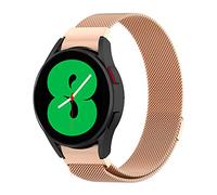 Keecuty Metal Correa Compatible con Samsung Galaxy Watch 4 Correa 40mm 44mm/Galaxy Watch 4 Classic/LTE Correa 42mm 46mm, Milanés Lazo Acero Inoxidable Malla Magnetic Banda（Oro rosa）