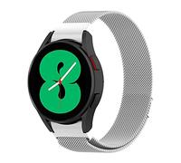 Keecuty Metal Correa Compatible con Samsung Galaxy Watch 4 Correa 40mm 44mm/Galaxy Watch 4 Classic/LTE Correa 42mm 46mm, Milanés Lazo Acero Inoxidable Malla Magnetic Banda（Plata）