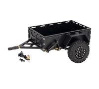 KEEDA 1/18 1/24 RC Crawler Coche Aleación de Aluminio Remolque Remolque para 1:18 TRX4M 1:24 AXIAL SCX24 RC Crawler Car Upgrade Accesorios (llantas de aleación, Negro)
