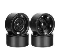 KEEDA 4 piezas de 1,9 pulgadas Beadlock llantas llantas de plástico, repuesto para SCX10 TRX4 VS4-10 Gen8 Tamiya CC01 D90 D110 1/10 RC Crawler Auto (Negro)
