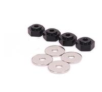 KEEDA 4PCS 12mm Turn 17mm Aleación de aluminio Llanta Hex Adaptador para HSP 1/10 RC Car Buggy Monster Bigfoot Truck puede usar 1/8 Rueda de neumático (negro)
