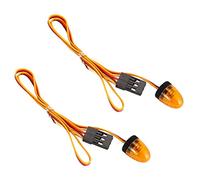 KEEDA Luces LED de policía RC con modo estroboscópico/intermitente/giratorio para 1/8 1/10 1/12 1/16 RC modelo policía coche camión accesorios (11 x 15 mm, 2 unidades, amarillo)