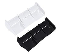 KEEDA Paquete de 2 alas traseras de plástico para coche RC para escala 1/8 RC Camión de curso corto Off-Road Racing Buggy Model Car (Blanco+Negro)