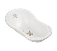 keeeper Bañera Ergonómica con Tapón Arcoíris, De 0 a 12 Meses, 84 cm, Maria, Blanco