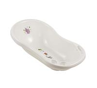 keeeper Bañera Ergonómica con Tapón Hippo, De 0 a 12 Meses, 84 cm, Maria, Blanco