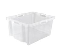 keeeper Caja de Almacenaje con Asas Integradas, Tamaño: XXL, 52 x 43 x 26 cm, 44 l, Franz, Transparente
