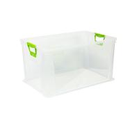 keeeper Caja de Almacenaje con Mangos Suaves, 64 l, Luis, Transparente, PP/TPE, 59 x 39 x 32 cm