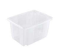 keeeper Caja de Almacenaje con Sistema de Apilado, 38 x 28,5 x 20,5 cm, 15 l, Emil, Transparente