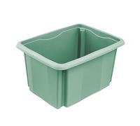 keeeper Caja de almacenamiento con sistema de giro/apilado, 38 x 28,5 x 20,5 cm, 15 L, Emil, Verde Nordic