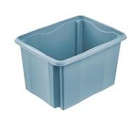 keeeper Caja de almacenamiento con sistema de giro/apilado, 44,5 x 34,5 x 27 cm, 30 L, Emil, Azul Nordic
