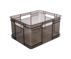 keeeper Caja de almacenamiento EURO-BOX, colección Bruno ECO, tamaño XL, 43x35x24, Gris translúcido