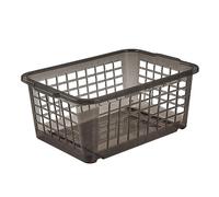 keeeper Cesta de almacenamiento, Plástico resistente (PP), 2,8 L, 25 x 17 x 10 cm, Fred, Gris Crystal