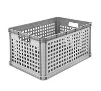 keeeper Cesta de transporte, Apilable, Polipropileno, 64 L, Robert, Gris Nordic