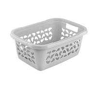 keeeper Cesto de la colada, Patrón de orificios decorativos, 32 L, Jost, Gris Nordic