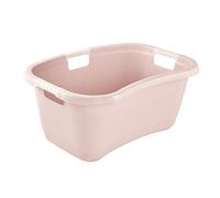 keeeper Cesto ergonómico para la ropa sucia, Asas suaves antideslizantes, 50 L, Janne, Rosa Nordic