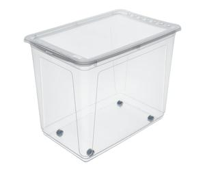 keeeper Clearbox con ruedas natural (transparente) 59x39x42, gama Bert