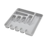keeeper Cubertero con 7 compartimentos, Inserto para cajón, 39,5 x 37 x 5 cm, Pablo, Gris Nordic