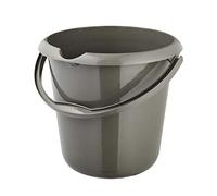 keeeper Cubo con escala de medida integrada y asa ergonómica, 10 l, Mika Eco Line, Eco-Gris