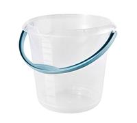 keeeper Cubo con escala de medida integrada y asa ergonómica, 10 l, Mika, Transparente