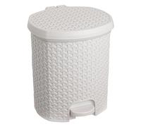 keeeper Cubo con pedal, 11,5 L, Papelera con pedal, Tjark, Blanco Nórdico
