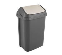 keeeper Cubo de Basura con Tapa Basculante, 50 l, Swantje, Gris (Graphite)