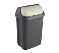 Keeeper Cubo de Basura con Tapa Deslizante, 10 l, Rasmus, Gris (Graphite)