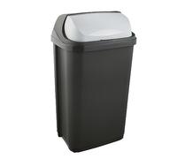 Keeeper Cubo de Basura con Tapa Deslizante, 50 l, Rasmus, Gris (Graphite)
