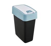 keeeper Cubo de basura Premium con tapa abatible, Tacto suave, 10 L, Magne, Azul Nordic