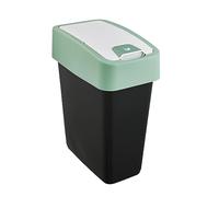 keeeper Cubo de basura Premium con tapa abatible, Tacto suave, 10 L, Magne, Verde Nordic
