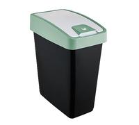 keeeper Cubo de basura Premium con tapa abatible, Tacto suave, 25 L, Magne, Verde Nordic