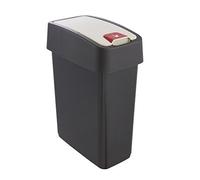 Keeeper Cubo de la Basura Premium con Tapa Abatible, Tacto suave, 10 l, Magne, Gris (Graphite)
