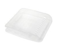 keeeper Escurreplatos con Bandeja, Plástico sin BPA, 39,5 x 39,5 x 8 cm, Pierre, Transparente
