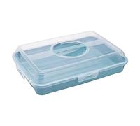 keeeper Fiambrera para bocadillos, tartas y magdalenas, Polipropileno, Rectangular, Enrico, Azul nórdico