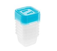 keeeper Fredo Fresh Set de 6 fiambreras, 6 x 90, PP, Azul, 6x 90 ml