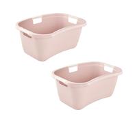 keeeper Janne - 2 bandejas ergonómicas para la colada (asas suaves, antideslizantes, 50 L), color rosa nórdico