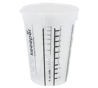 keeeper Jarra Pequeñas Cantidades, Con Cono Medidor Interno, 250 ml, Mario, Transparente/Negro, PP, 8.5 x 8.5 x 11.5 cm