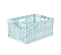 keeeper Lea - Caja plegable profesional con asas suaves al tacto, 48,5 x 35 x 23,5 cm, 32 L, color aguamarina