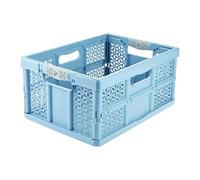 keeeper Lea Caja plegable profesional y resistente con asas suaves, 48,5 x 35 x 23,5 cm, 32 L, Eco Line, Azul (Eco Sky Blue)