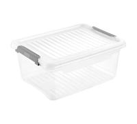 keeeper Leonie Caja con cierre clip, 11,4 L, Almacenaje modular, Apilable, Tapa con cierre de clip, Natural (transparente)